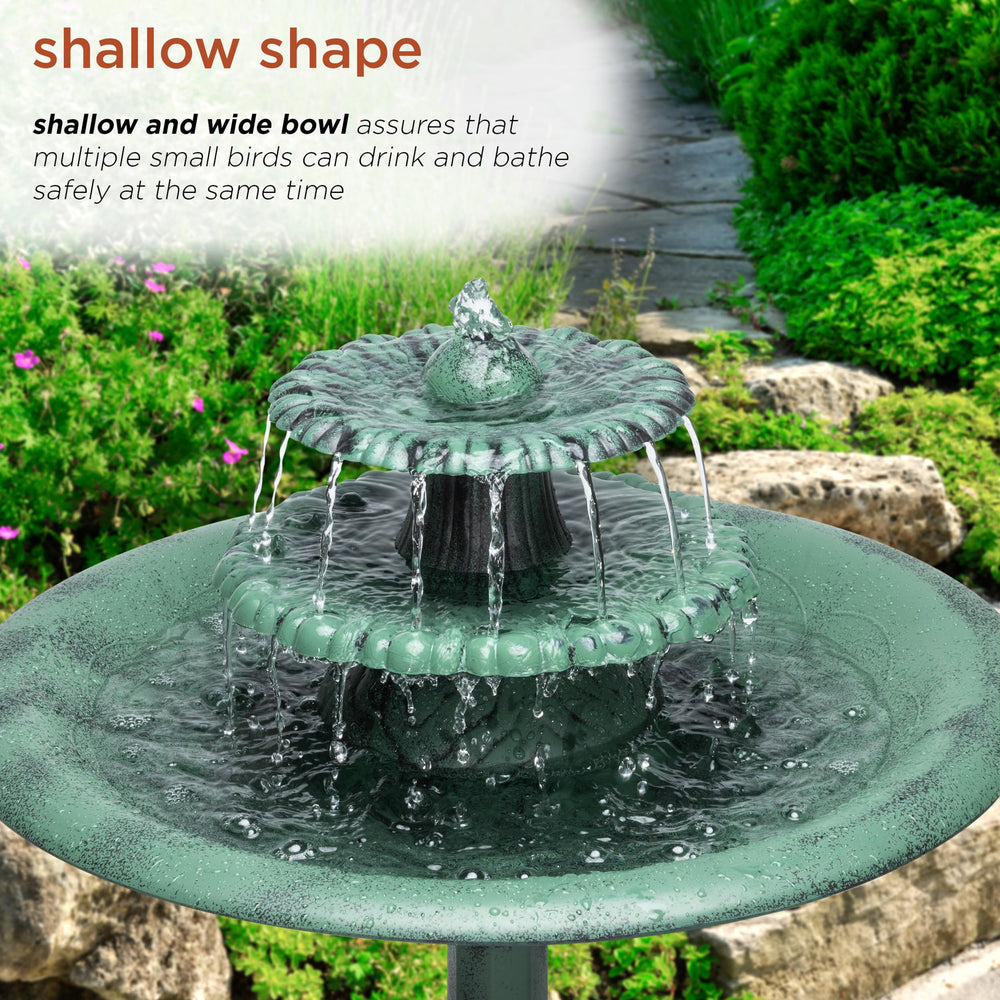 Back view of Alpine 35" fountain showcasing its design