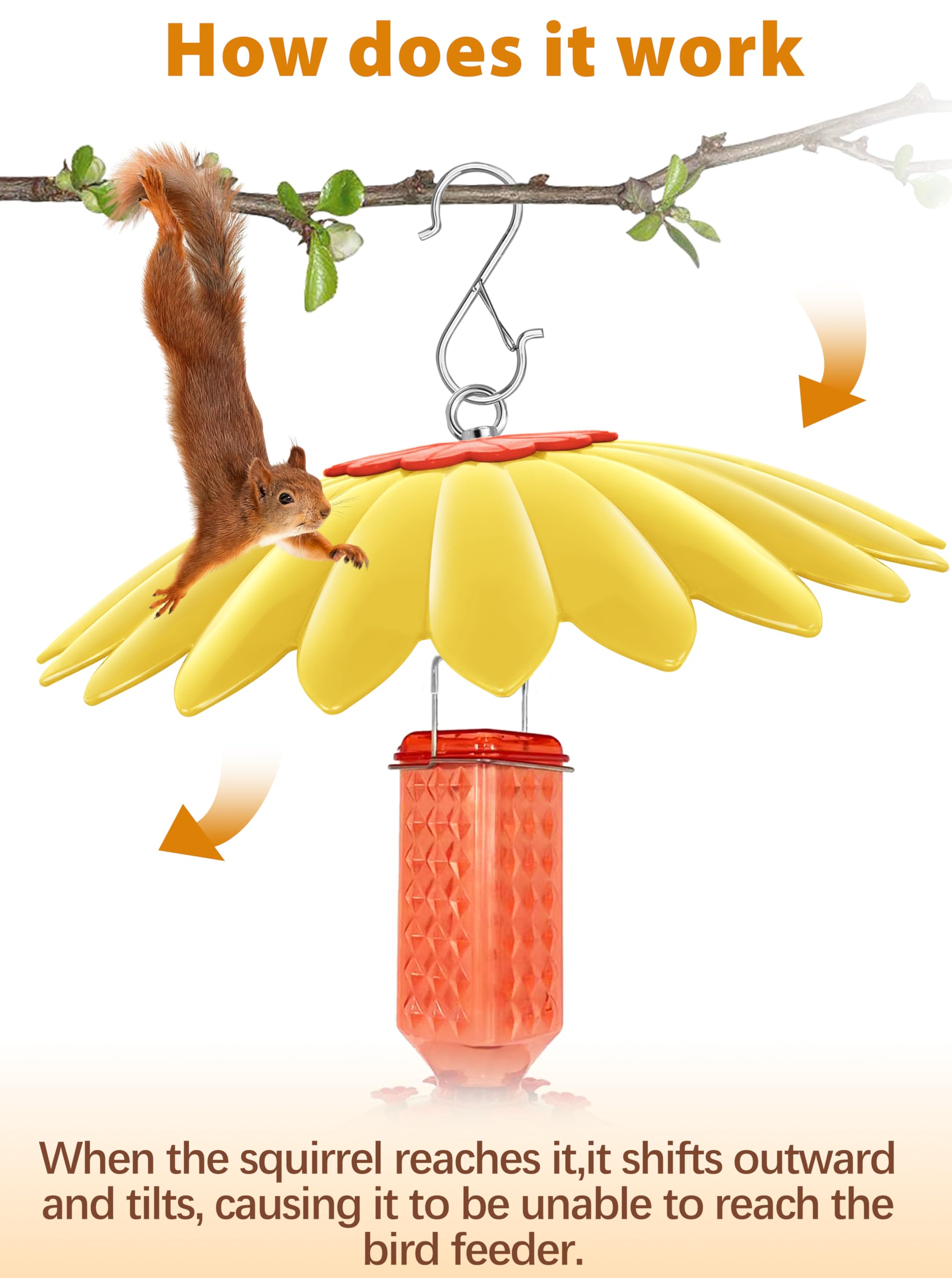back view of andergi hummingbird feeder dome cover