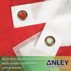 Back view of Anley France Flag with lock stitching