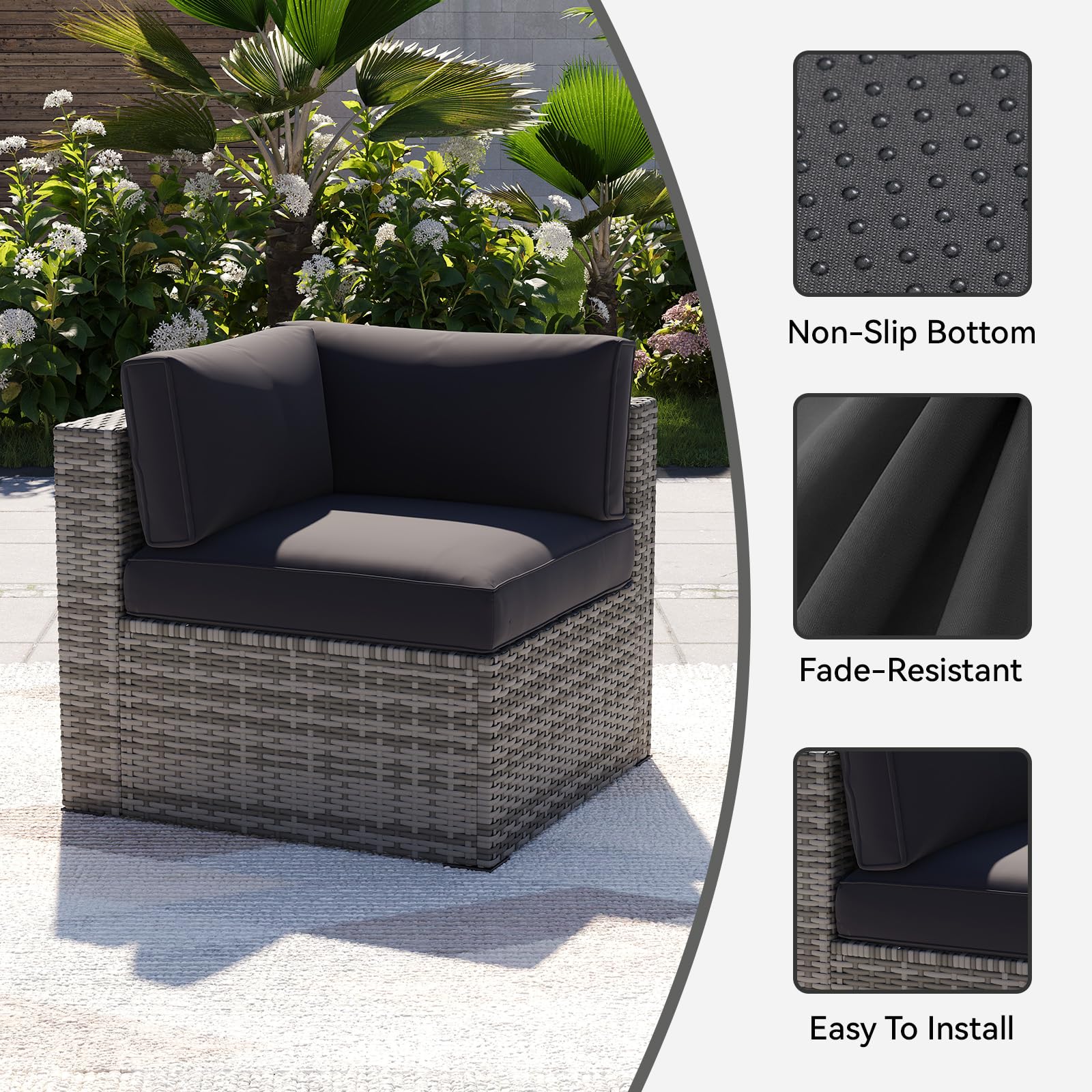 Back view of Aoxun cushion covers with adjustable straps