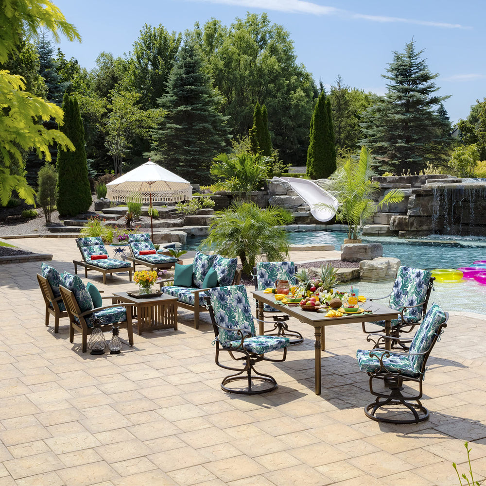 Back view of Arden Outdoor Dining Chair Cushion