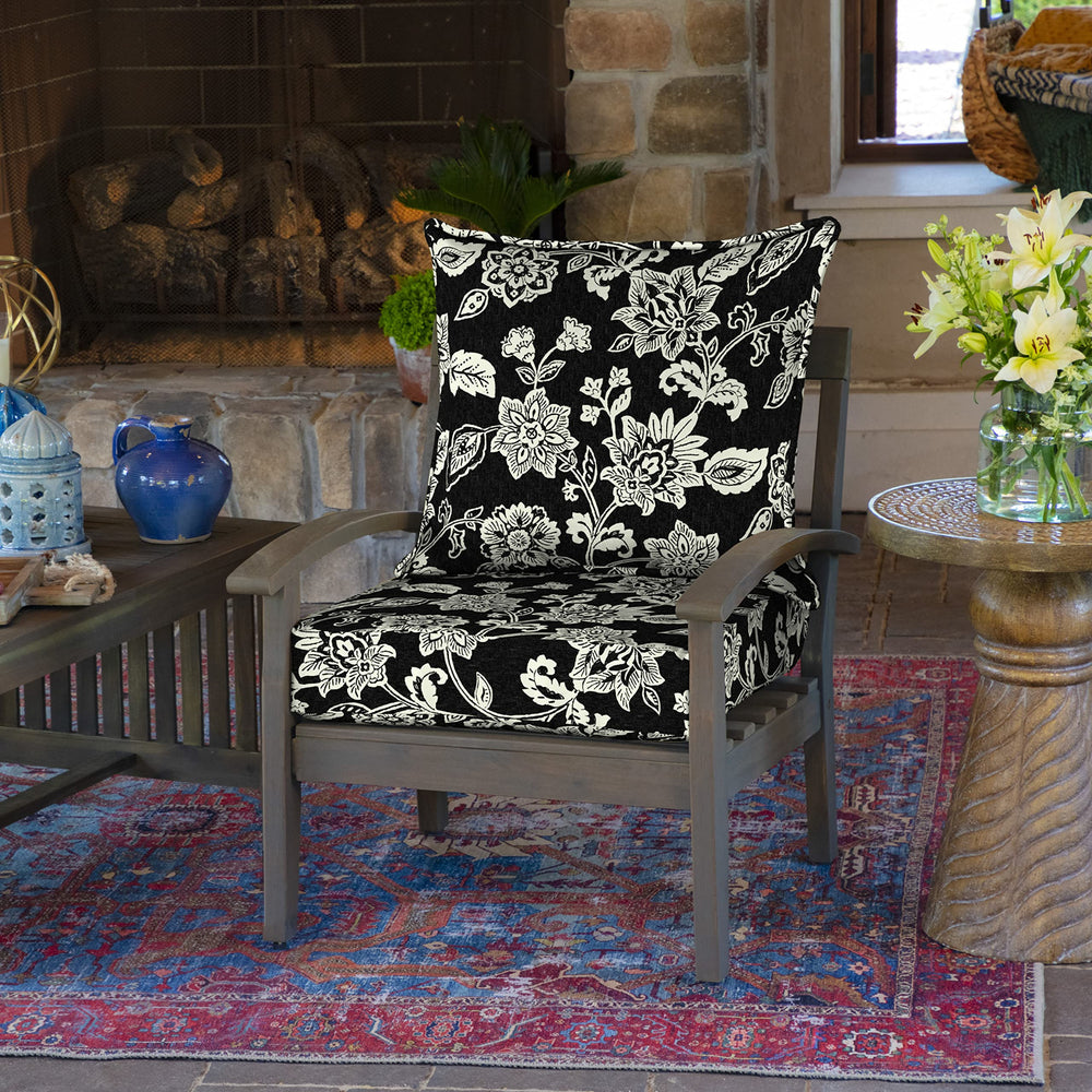 Back view of Arden Selections Deep Seat Cushion Set, showing pillow back