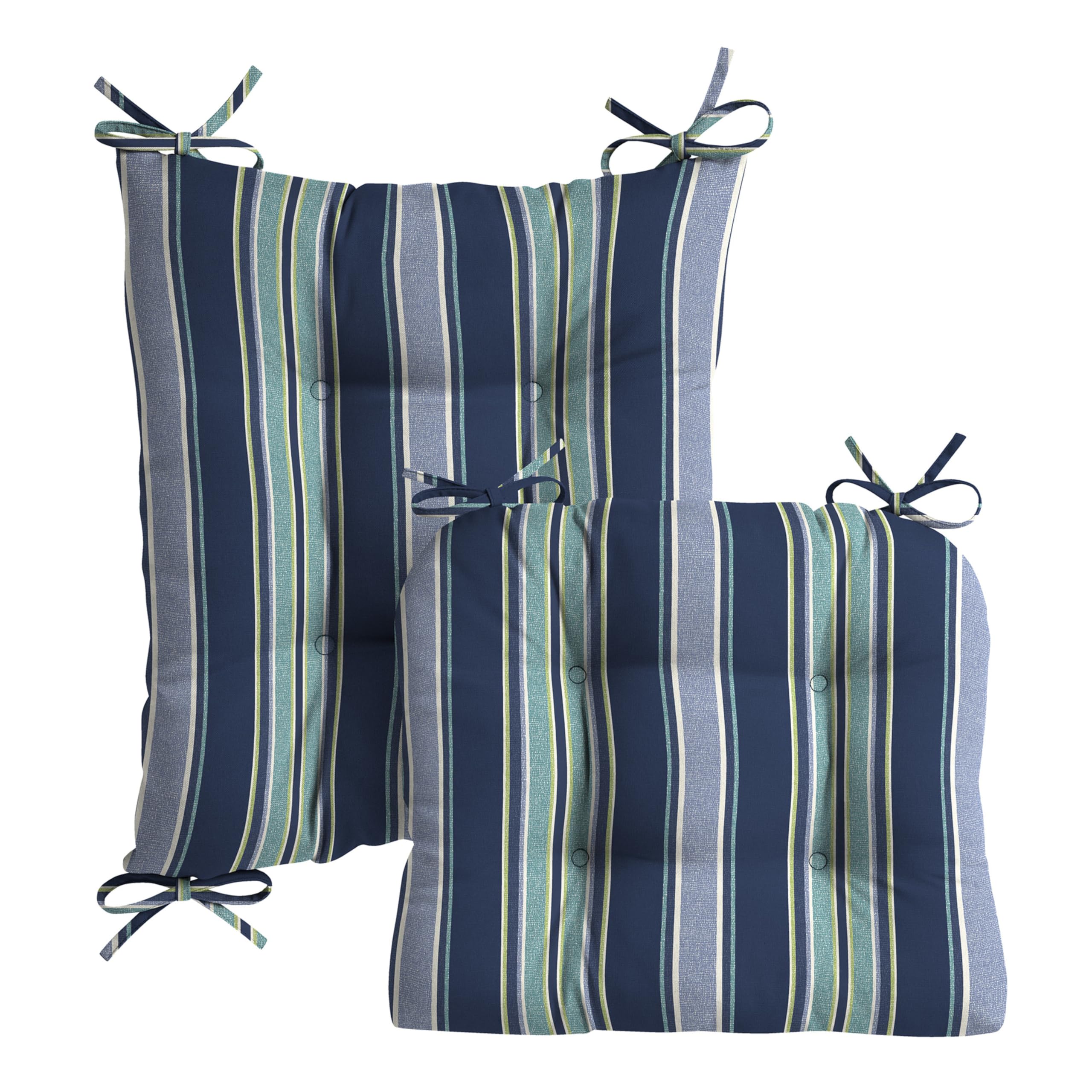 Back view of Arden Selections Outdoor Rocking Chair Cushion with ties