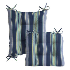 Back view of Arden Selections Outdoor Rocking Chair Cushion with ties