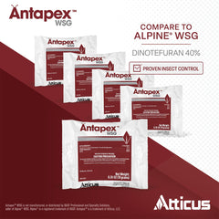 Back view of Atticus Antapex WSG Insecticide packet with instructions
