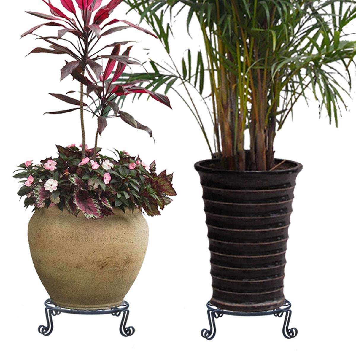 Back view of Autopromake heavy-duty plant stand