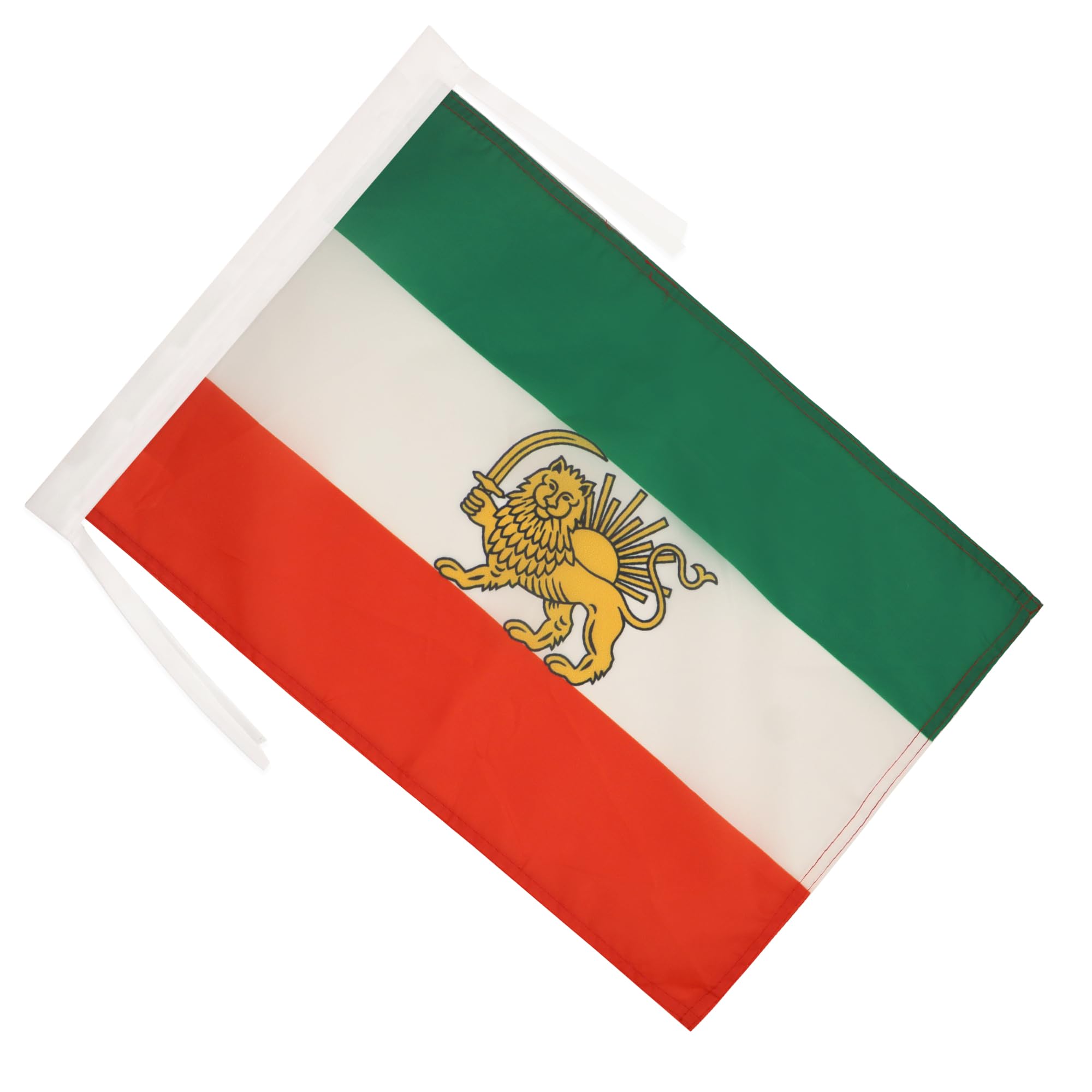 Back view of AZ FLAG Iran Old Persia Flag showing reinforced edges