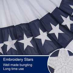Back view of Bradford American Bunting USA Flag