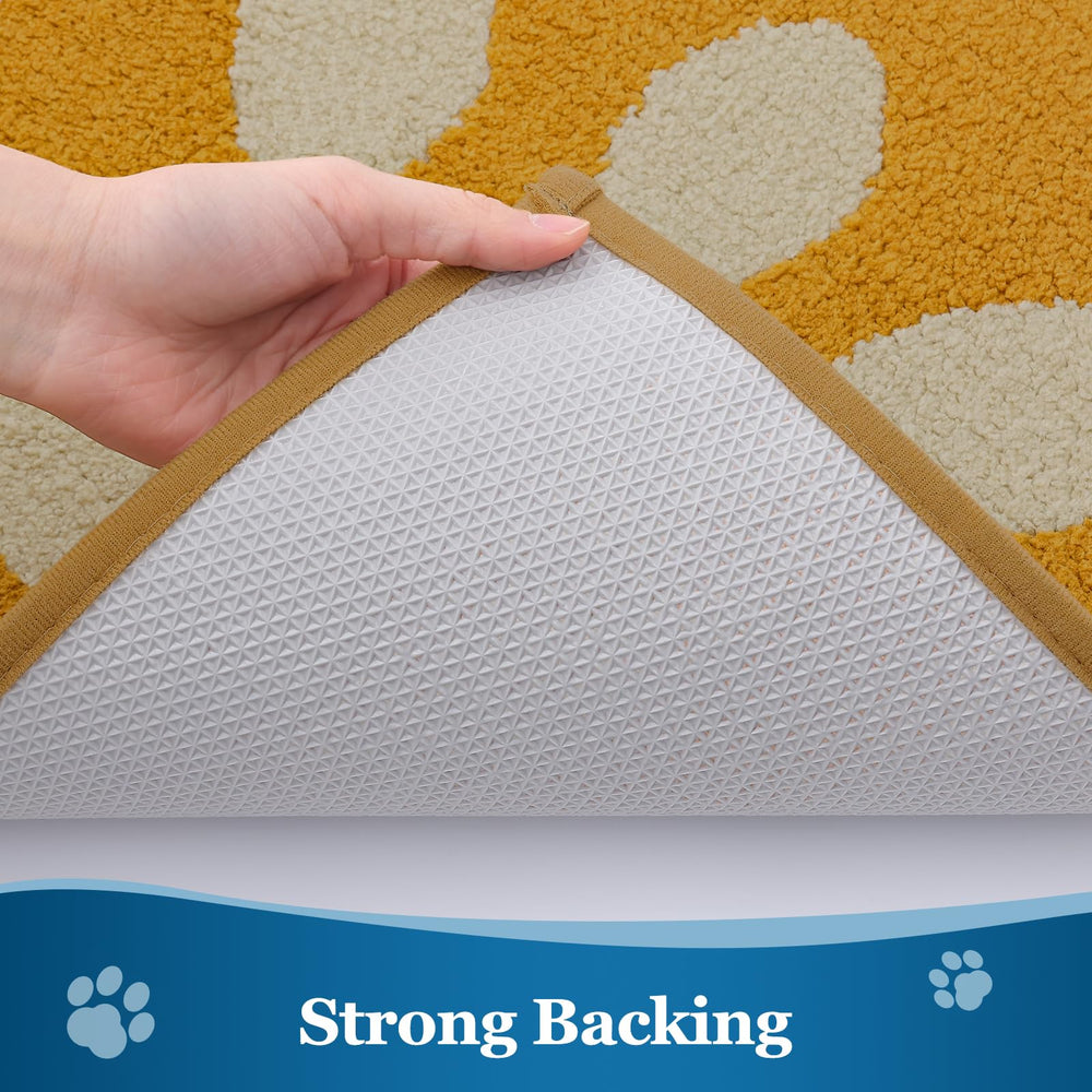 Back view of Buganda Dog Door Mat with non-slip backing