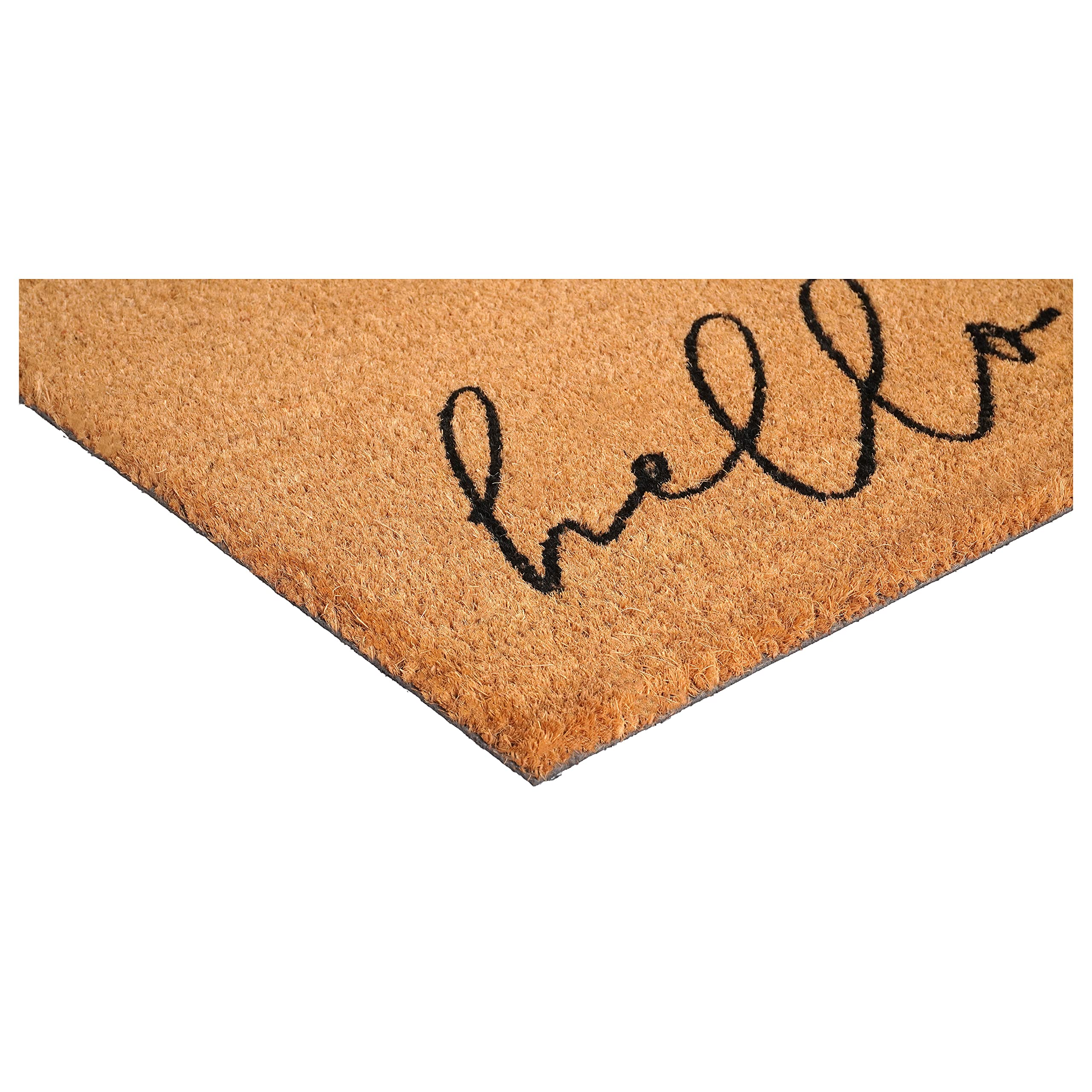 Back view of Calloway Mills Wildflower Bouquet Doormat with vinyl backing