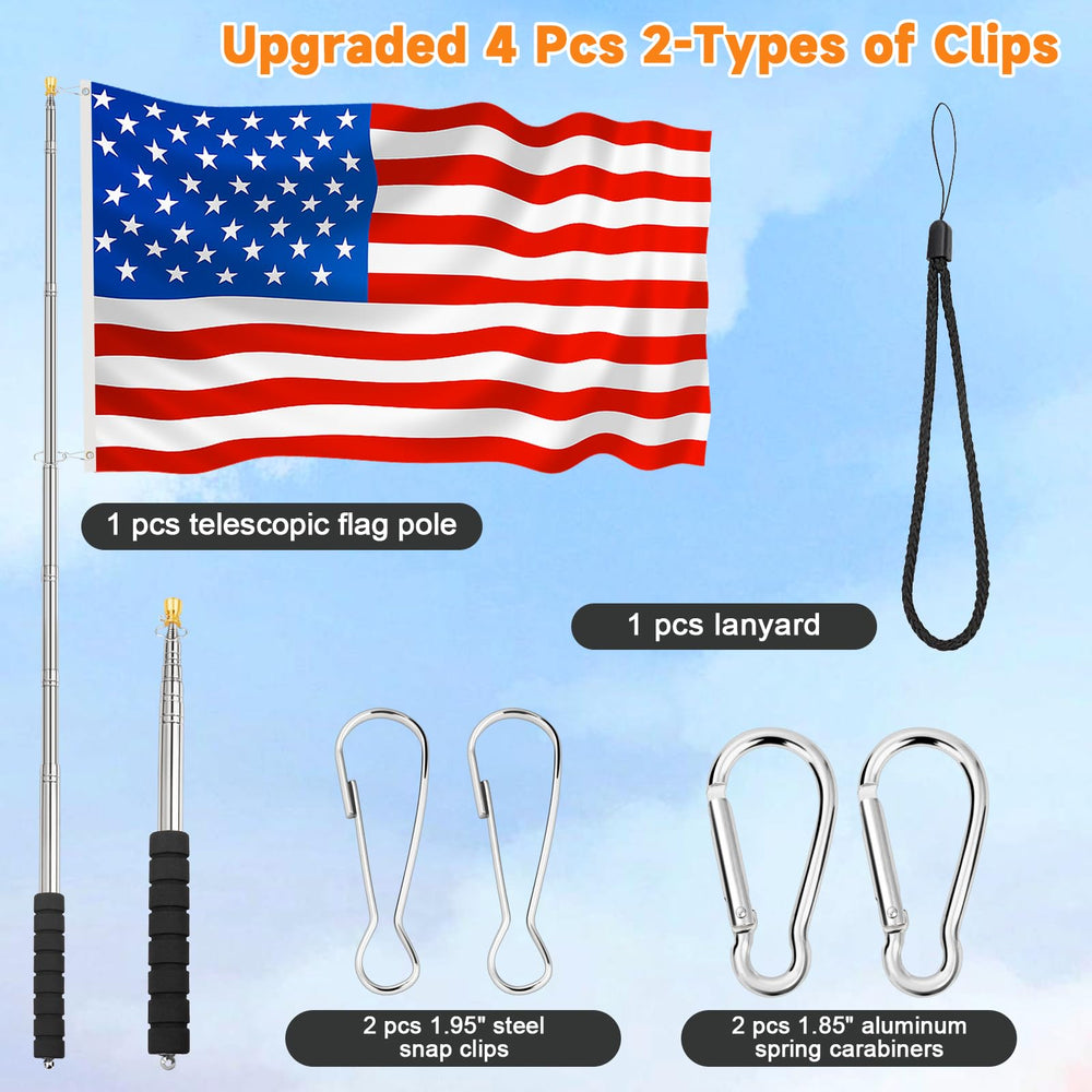 Back view of CATMOOW flag pole with comfortable grip