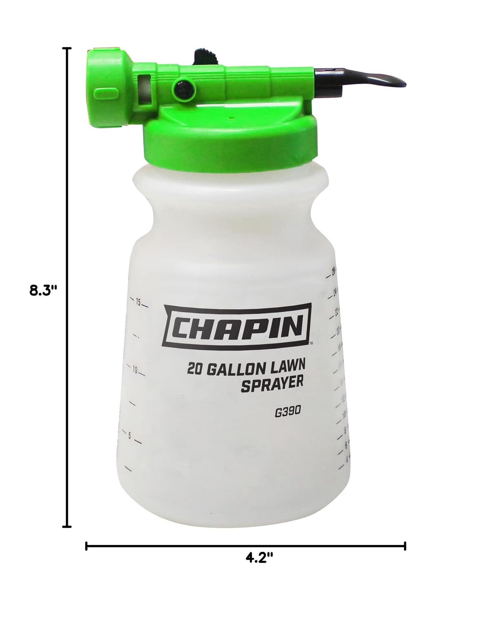 Back view of CHAPIN G390 showing the chemical concentrate tank