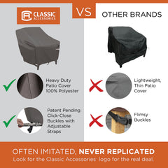 Back view of Classic Accessories Ravenna 48 Inch BBQ Grill Cover