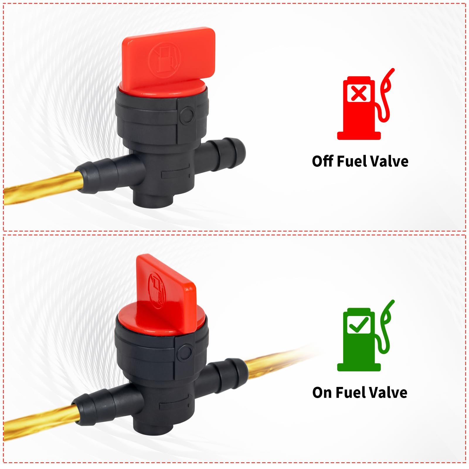 Back view of CLSR2U Fuel Shut Off Valve showing connections