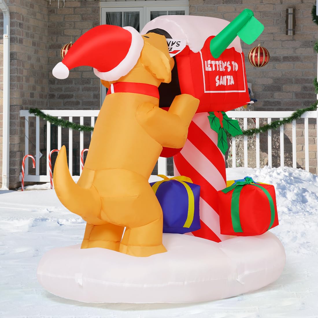 Back view of COMIN 5FT Christmas inflatable decoration