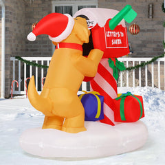 Back view of COMIN 5FT Christmas inflatable decoration