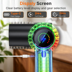 Back view of Cook Time Electric Grill Brush with built-in LED light