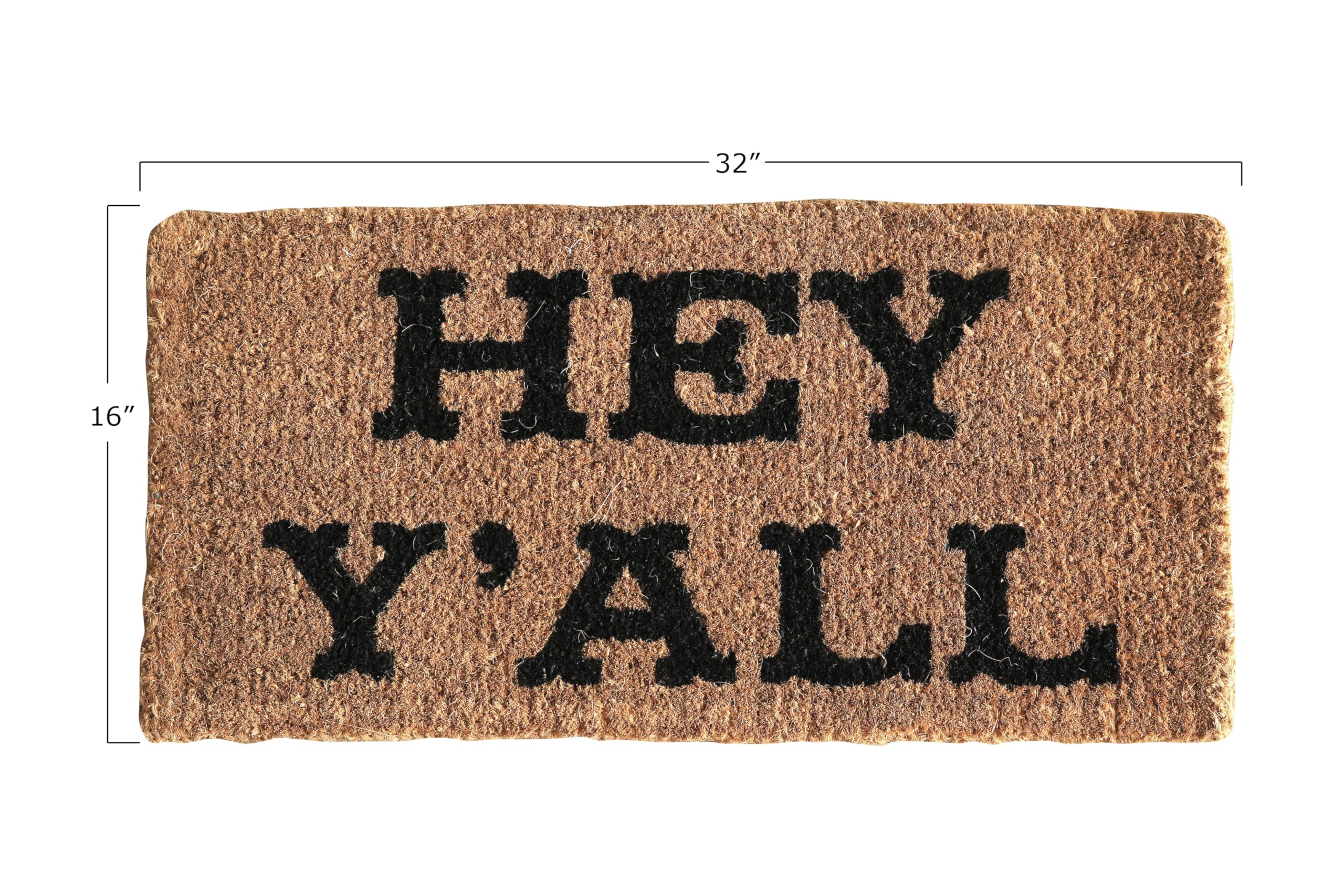 Back view of Creative Co-Op Doormat with vinyl backing