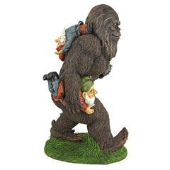 Back view of Design Toscano Bigfoot statue