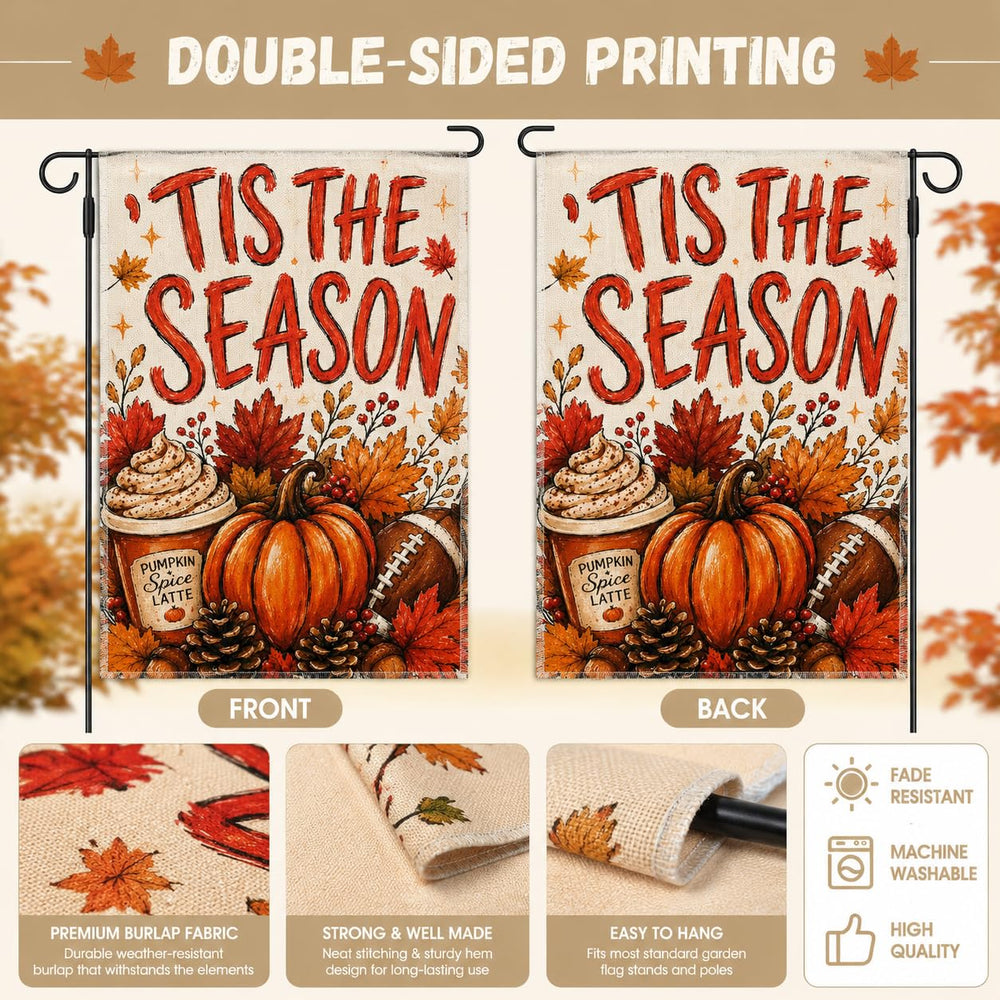 Back view of DIENGDAED Double Sided Fall House Flag