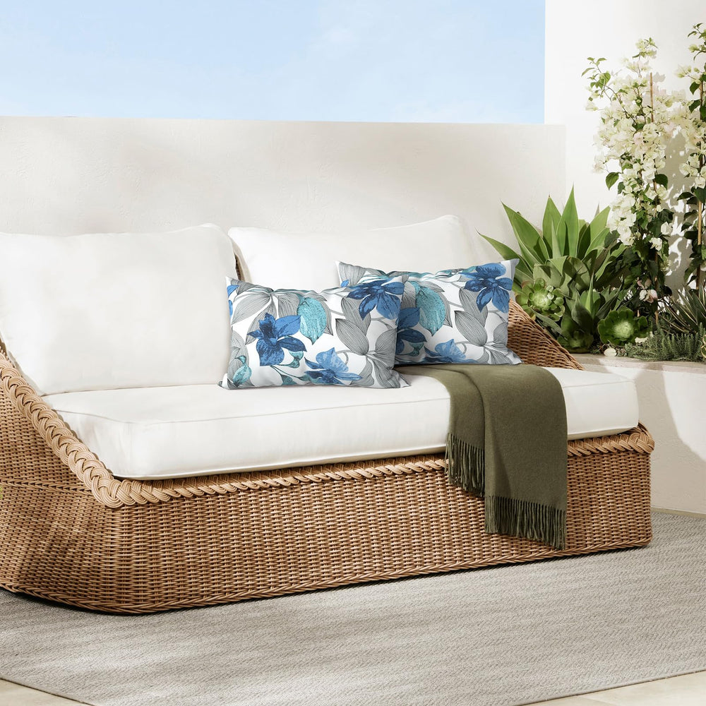 Back view of DYTXIII Lumbar Pillow Covers showing pattern