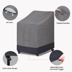Back view of Easy-Going Outdoor Chair Cover