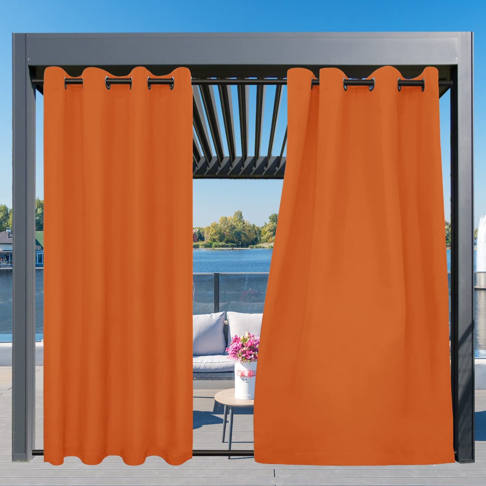 Back view of Easy-Going Outdoor Curtain