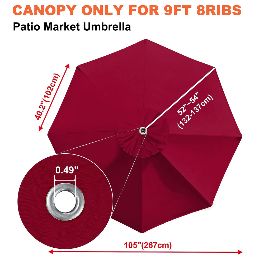 Back view of EliteShade 9FT Canopy Cover on umbrella