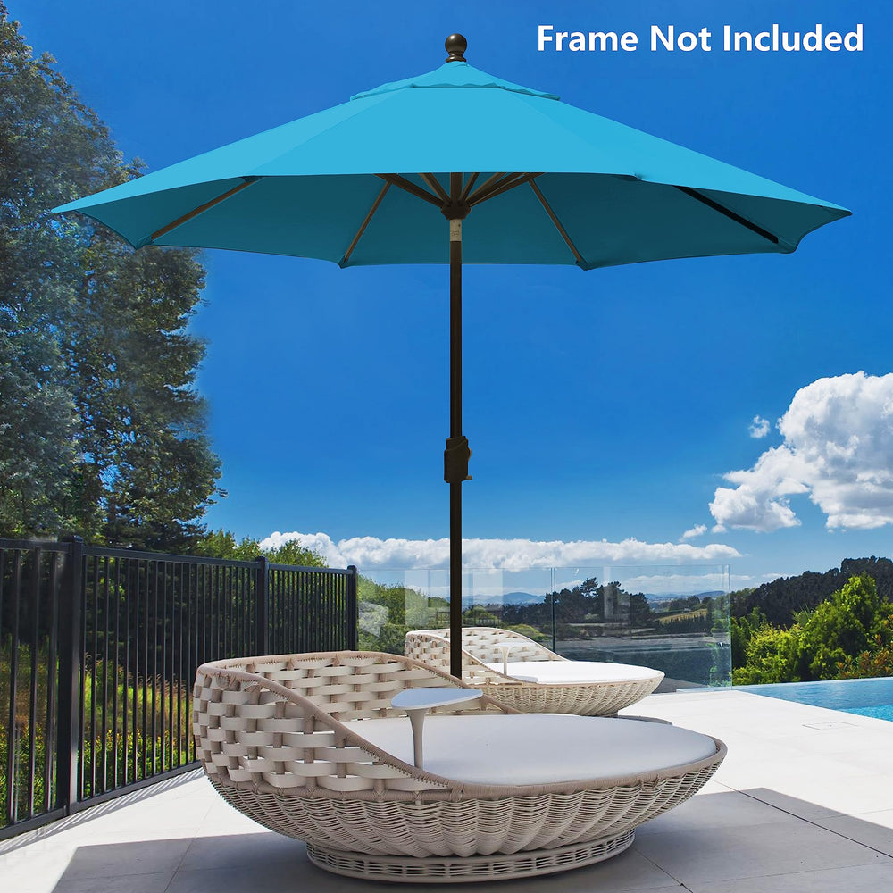 Back view of EliteShade patio umbrella canopy