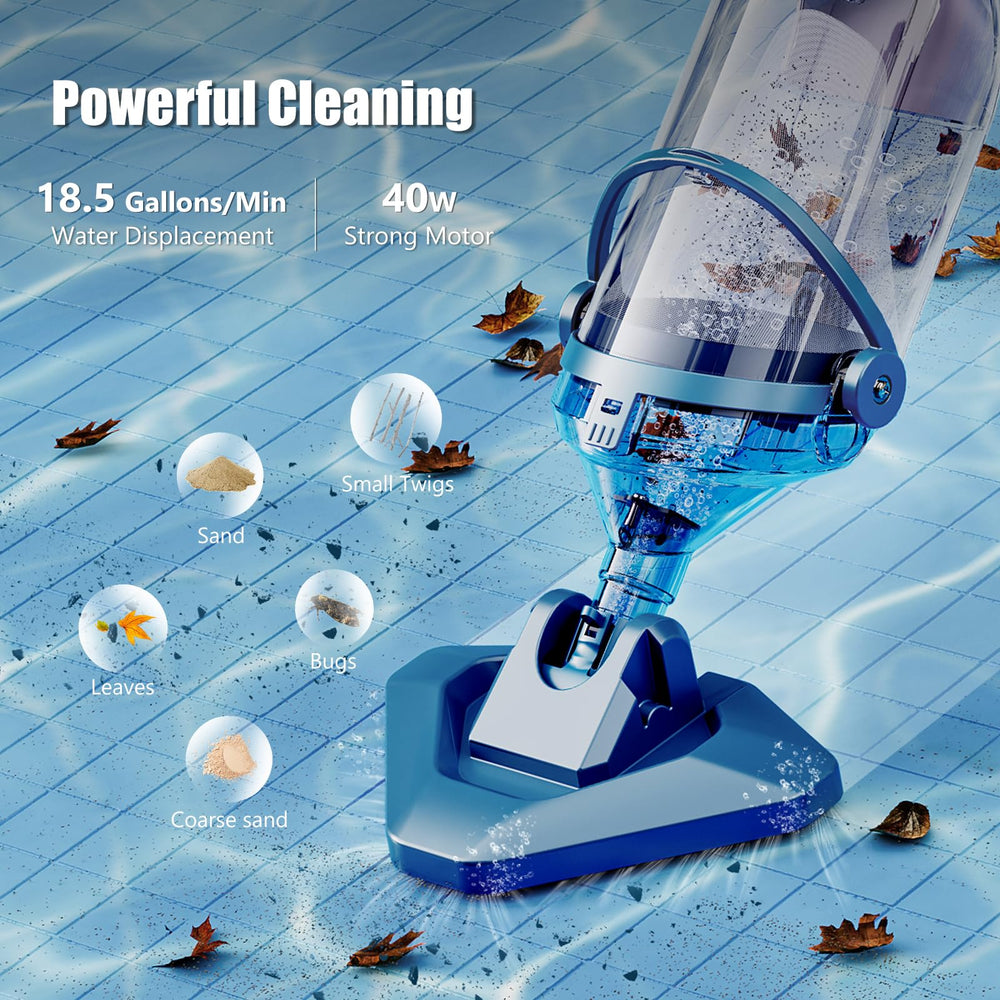 Back view of Enhulk pool vacuum showing battery compartment