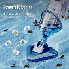 Back view of Enhulk pool vacuum showing battery compartment