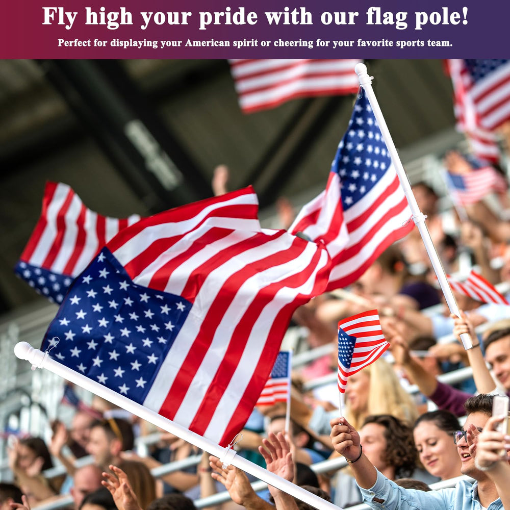 Back view of ESTTOP flag pole with adjustable sections