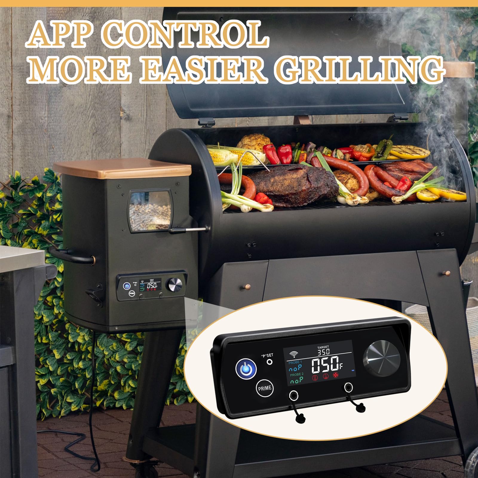 Back view of FCCUM PID Controller for grilling