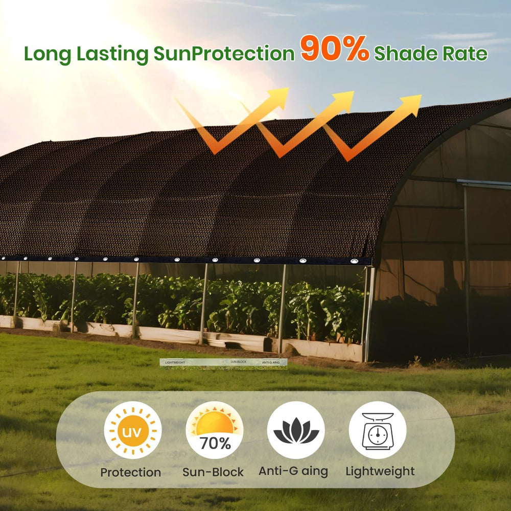 Back view of FFKQBH sun shade cloth demonstrating breathable mesh material