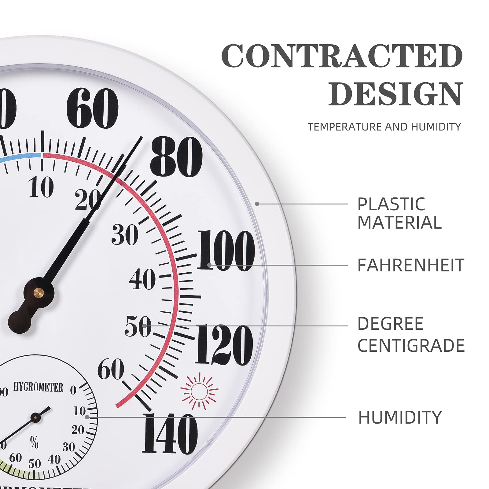 Back view of FILL AWAY Indoor Outdoor Thermometer