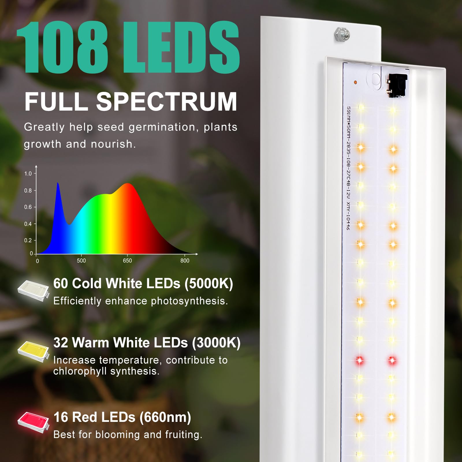 Back view of FOXGARDEN Grow Light Stand with timer