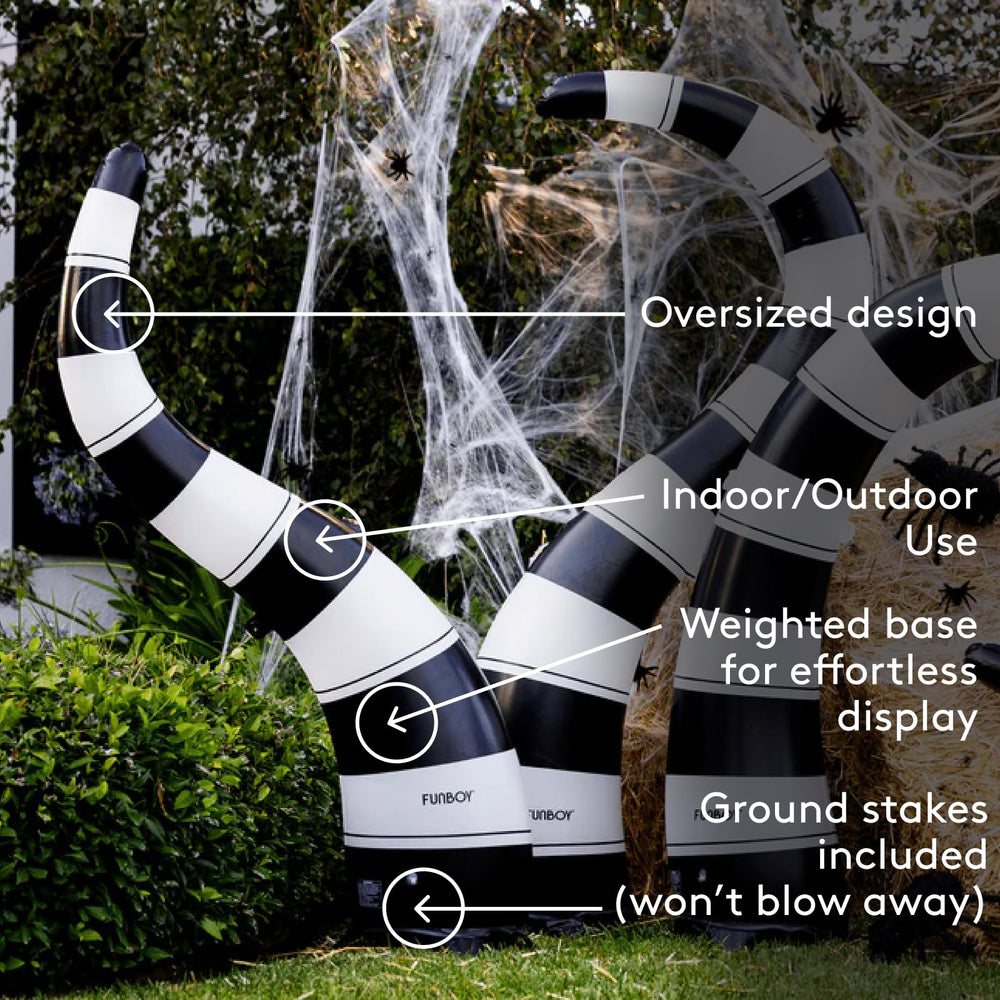 Back view of FUNBOY Giant Inflatable Yard Snake, 45 inches high