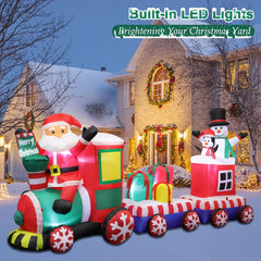 Back view of FunFanso Inflatable Christmas Train