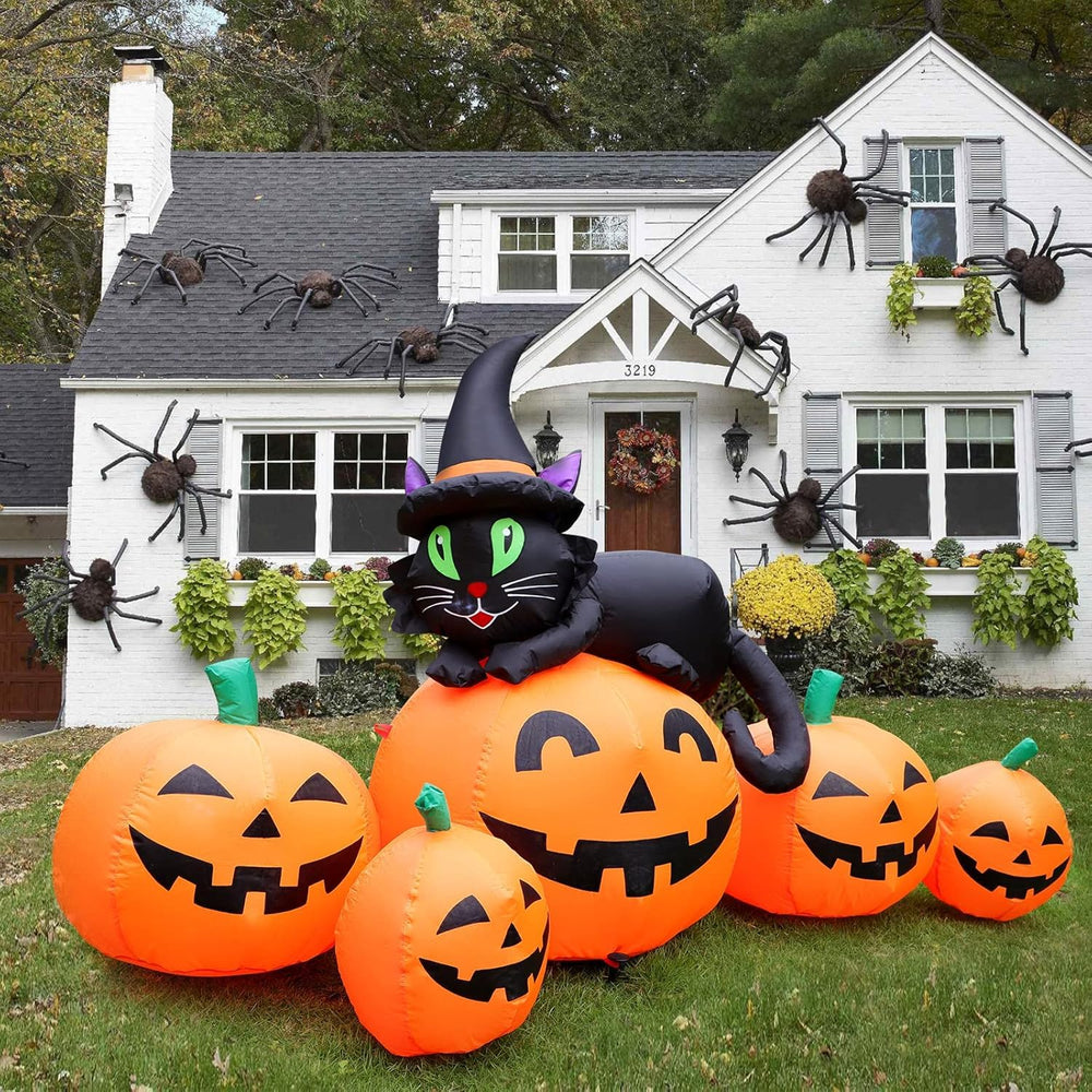 Back view of FunFanso inflatable pumpkin with zipper