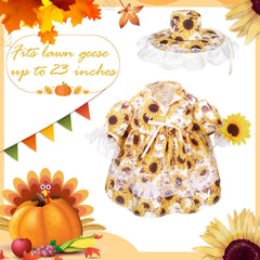 Back view of FuWeave Fall Goose Outfit showcasing lace details