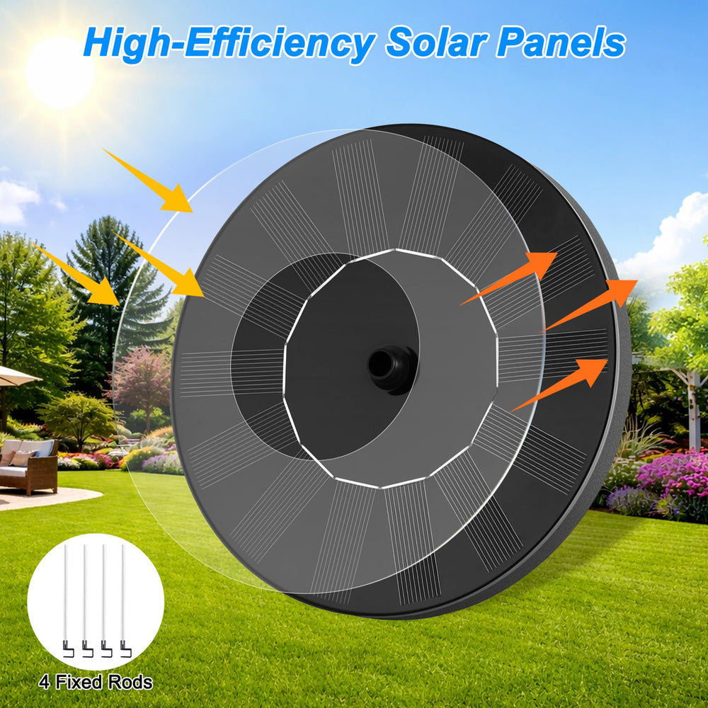 Back view of FYDGTPI solar water fountain