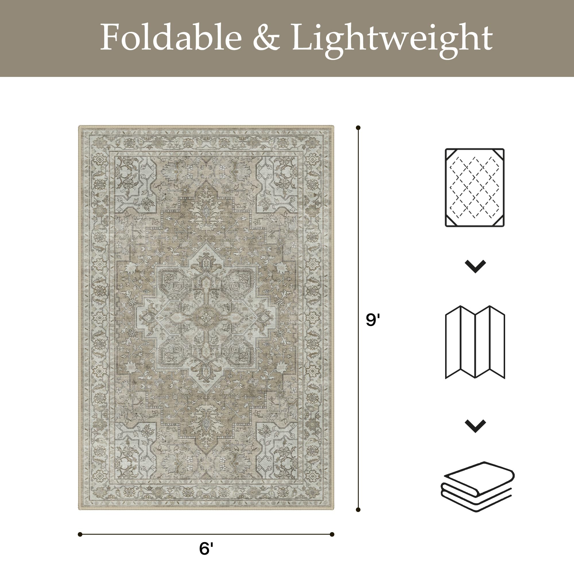 Back view of GENIMO rug showing anti-slip backing
