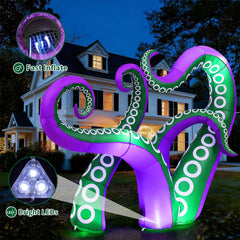 Back view of GOOSH Inflatable Octopus showing the blower
