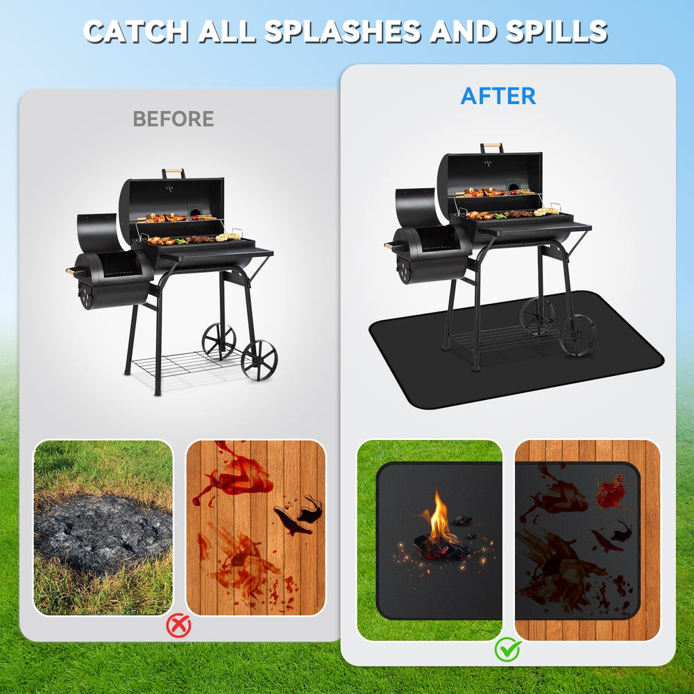 Back view of GRIBUDDY Under Grill Mat