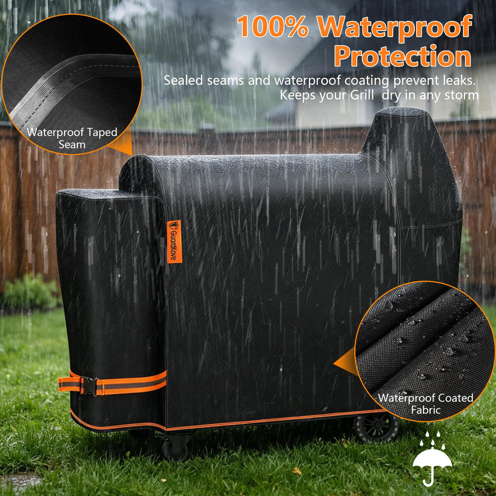 Back view of GuardKove grill cover for Pit Boss Austin XL