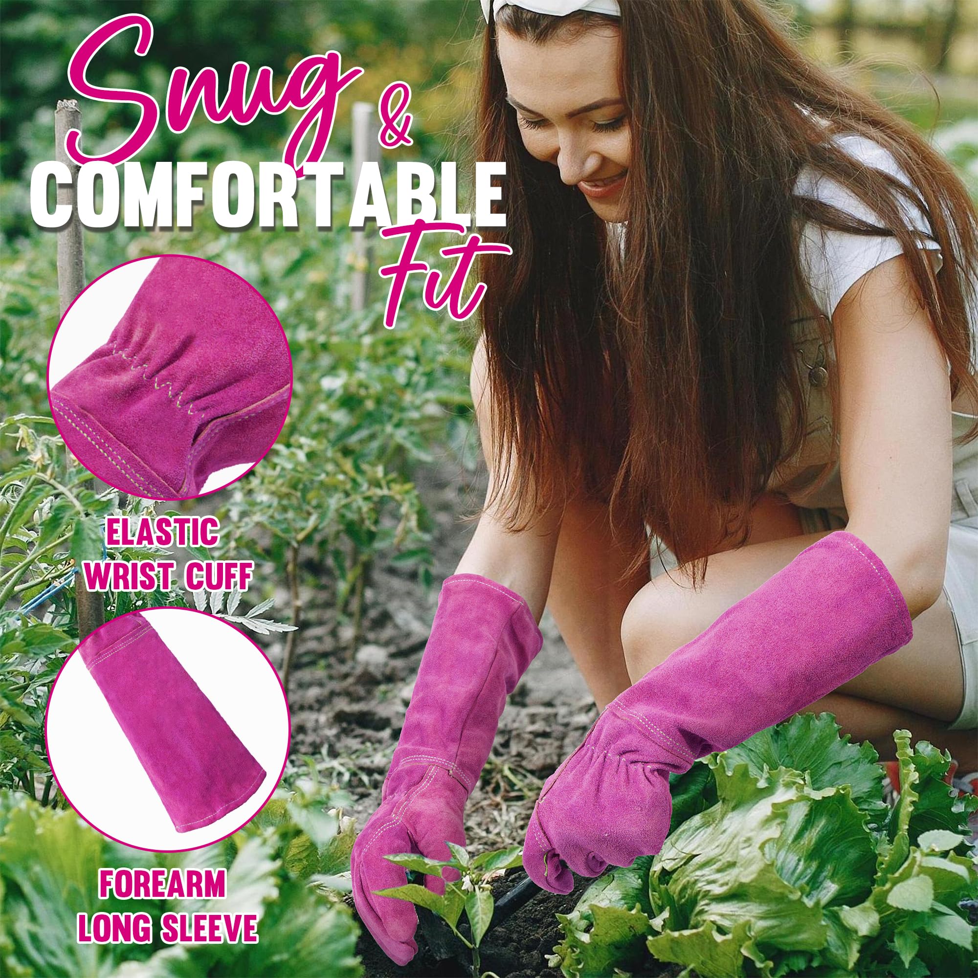 Back view of HANDLANDY Rose Pruning Gloves
