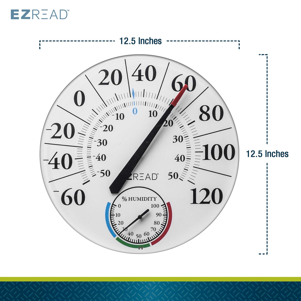 Back view of Headwind EZREAD Dial Thermometer showing the mounting hanger