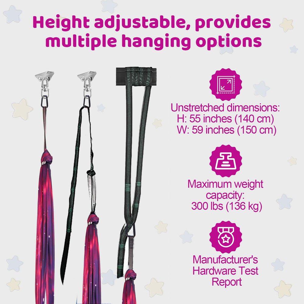 Back view of HiCamer Sensory Swing highlighting its durable construction