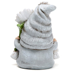 Back view of Hodao Spring Gnome Figurine, showcasing the design