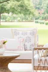 Back view of Hofdeco Lumbar Pillow Cover in solid white